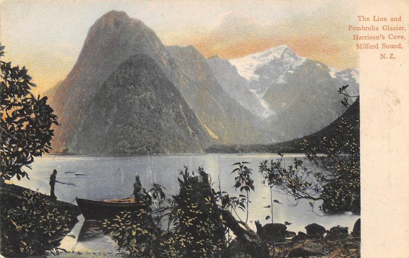 The Lion Mountain Pembroke Glacier Milford Sound Fiordland New Zealand postcard