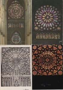 CHURCH GLASS WINDOWS 75 Modern Postcards pre-1980 (L2544)