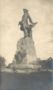 Estonia Statue Soldier in Tallinn RPPC 07.00