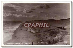 Old Postcard La Grande Riviera Beach and The Dunes Vue Generale