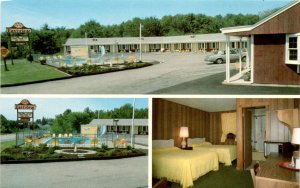 graphics, inc., MIAMI, FLORIDA, EASTVIEW MOTEL, Saco, Maine Postcard