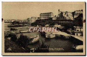 Old Postcard Biarritz Eglise Ste Eugenie And Hotel D & # 39Angleterre