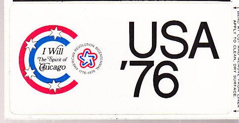 US - Chicago Bicentennial Peel and Stick Post Card