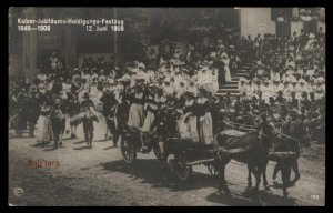 Austria Kaiser Franz Joseph 1908 Huldigungs 50th Anniv Festival RPPC Real G97209