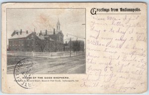 c1900s Indianapolis, IN House of Good Shepherd Greetings Bernard Sauer Ind A169