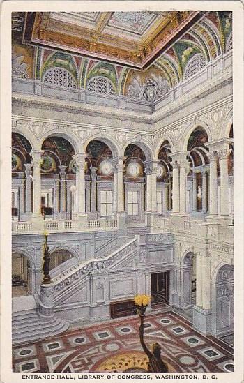 Entrance Hall Library Of Congress Washington D C