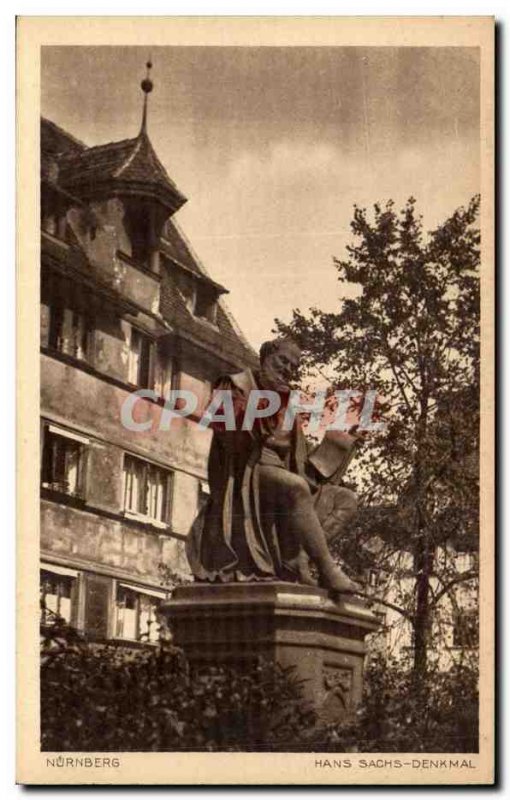 Postcard Old Nurnberg Hans Sachs Denkmal