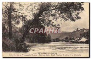 Old Postcard Besancon les Bains View from the Dam Micaud Promenade St. Paul