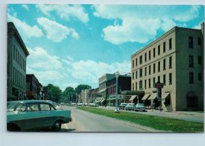 Postcard PA Wellsboro c1950s Downtown Street View O05