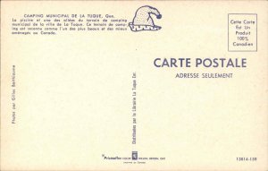 La Tuque Quebec Campground Camping Car Swimming Pool Vintage Postcard