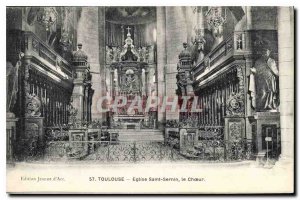 Postcard Old Toulouse Saint Sernin Church Choir