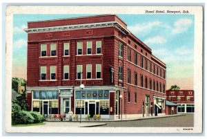 c1940s Hazel Hotel Exterior Roadside Newport Arkansas AR Unposted Trees Postcard