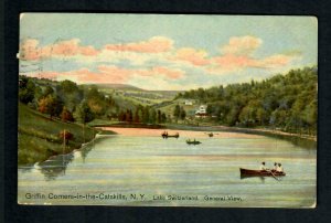 PX3a Colored 1912 Griffin Corners in the Catskills Lake Switzerland General View