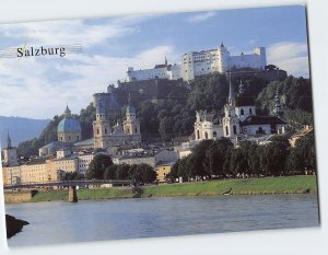 Postcard Along the Salzach river, Salzburg, Austria
