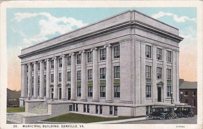 Virginia Danville Municipal Building 1940 Curteich