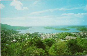 Charlotte Amalie St. Thomas US Virgin Islands 11c Bahamas Stamp Postcard H52