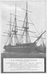 US Frigate Construction Sailboat Vintage Postcard JE228348