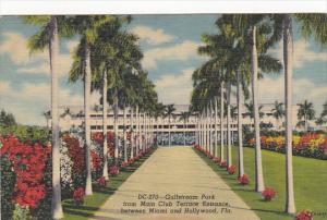 Gulfstream Park From Main Club Terrace Entrance Miami Florida 1957 Curteich