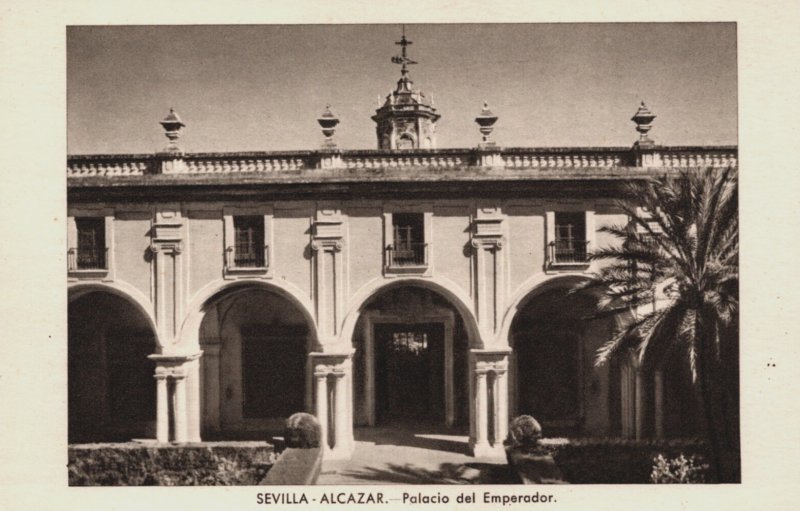 Spain Sevilla Alcazar Palacio del Emperador Vintage Postcard C259