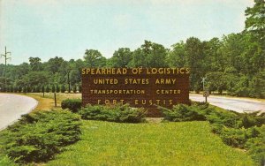 NEWPORT NEWS, Virginia VA   FORT EUSTIS Army Logistics~Transport Entrance Sign