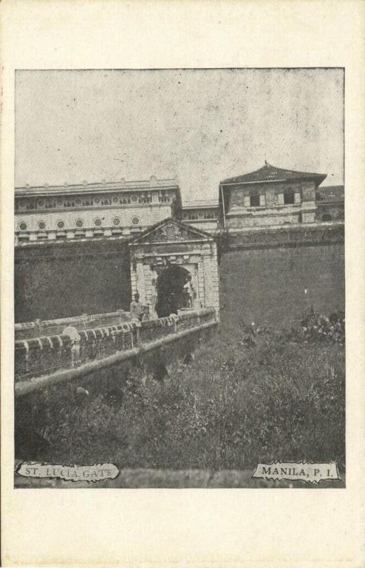 philippines, MANILA, St. Lucia Gate (1905) Postcard