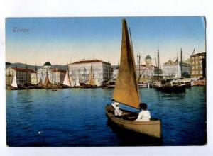 192483 ITALY TRIESTE yachts in port Vintage postcard