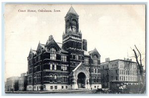 1911 Court House Exterior Building Carriage Oskaloosa Iowa IA Vintage Postcard
