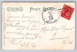 J87/ Jackson Ohio Postcard c1910 East Side School Building 977