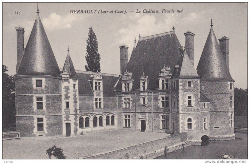 HERBAULT, Loir Et Cher, France, 1900-1910's; Le Chateau, Facade Sud