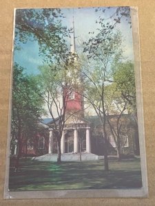 UNUSED POSTCARD - MEMORIAL CHURCH, HARVARD UNIVERSITY, CAMBRIDGE, MASS.