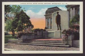 Lincoln Statue,Capitol Grounds,Springfield,IL Postcard 