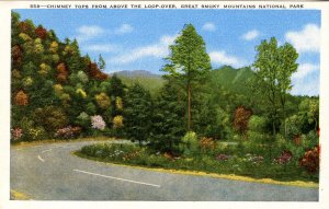 Great Smoky Mountains Nat'l Park - Chimney Tops from Loop-Over