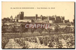 Old Postcard la Cite Carcassonne cenerale View North