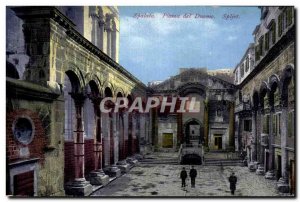 Old Postcard Spalato Plaza del Duomo Spljet