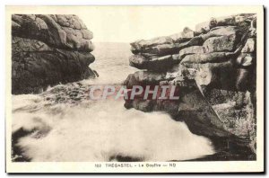 Old Postcard Tregastel Chasm