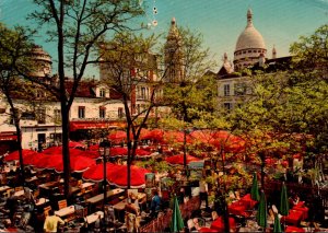 France Paris A Montmartre la Place du Tertre & Sacre-Coeur Cathedral 1979