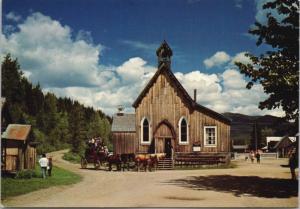 St. Saviour's Church Barkerville BC Barnard Stagecoach Vintage Postcard D34