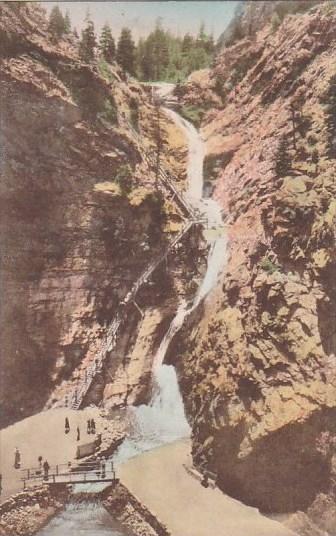 Colorado Colorado Springs Seven Falls South Cheyenne Canyon Albertype