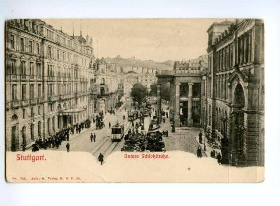 132823 GERMANY STUTTGART Untere Schlossitrasse Vintage PC