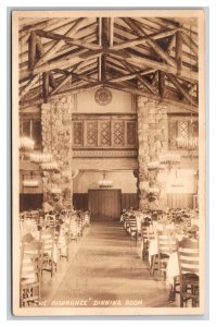 RPPC The Ahwahnee Hotel Dining Room Yosemite California CA UNP Postcard Z9