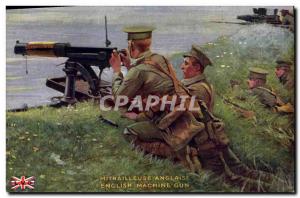 Postcard Former Army Belgian machine gun