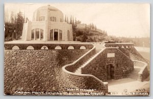 RPPC Vista House Crown Point Columbia River Highway Oregon Postcard B41