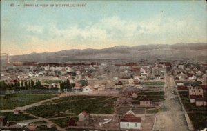 Pocatello Idaho ID Birdseye View c1910s Postcard