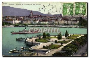 Postcard Geneve Old City View Dupuis the Paquis