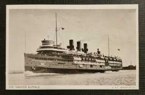 Mint Vintage Postcard RPPC Steamer Greater Buffalo D&C Navigation Company