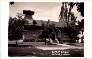 Real Photo Postcard Baptist Church in Chenoa, Illinois