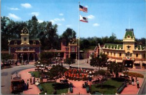 Postcard Village Town Square Main Street Disneyland Union Pacific Railroad