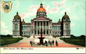 State Capitol Building Des Moines Iowa IA UNP DB Postcard