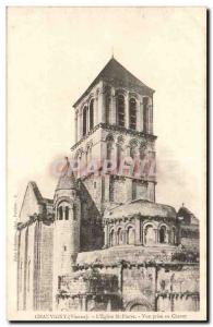 Chauvigny Old Postcard L & # 39eglise Saint Peter View from bedside