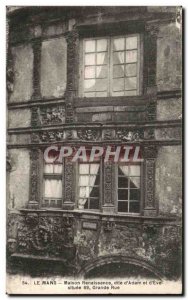 Old Postcard Le Mans House known Renaissance d & # & # 39Adam and 39Eve situa...